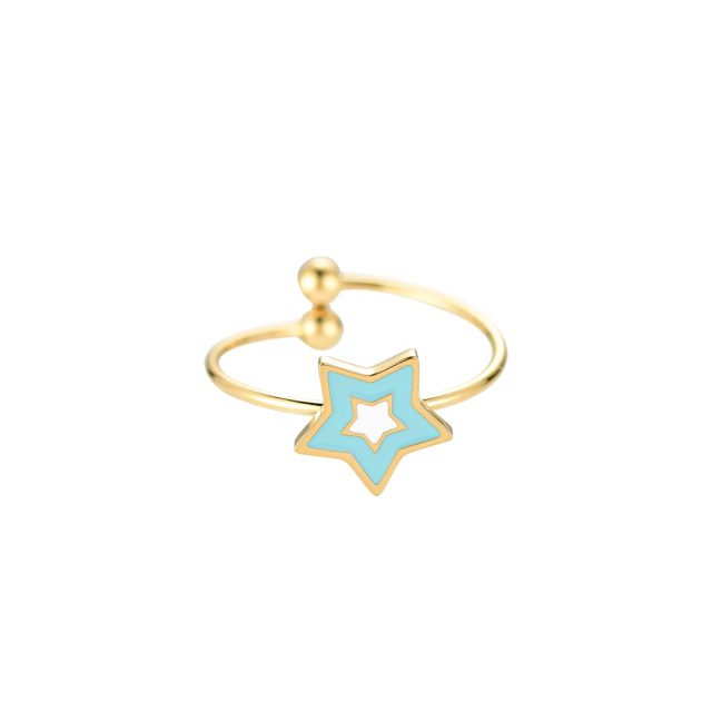 Anel Ajustável Estrela Azul