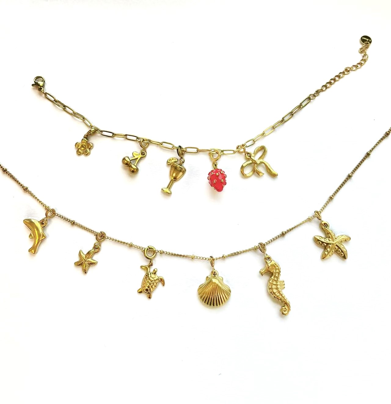 Pendente Estrela-do-Mar Azul e Dourado com Fecho - Image 2