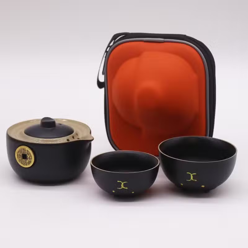 Conjunto de Chá Gato da Sorte — Preto - Image 3