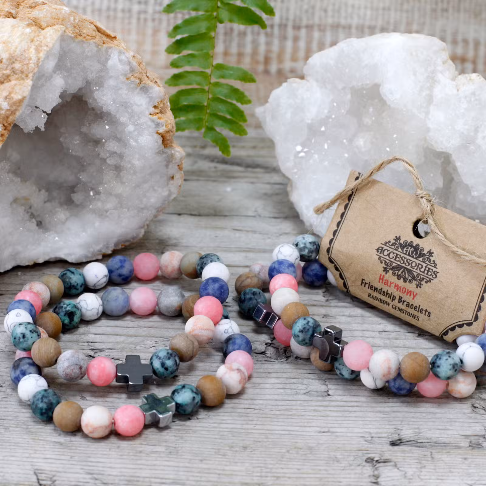 Conjunto Harmonia — 2 Pulseiras em Pedras Naturais