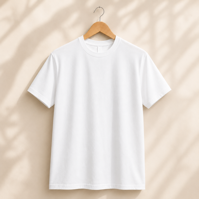 T-shirt branca lisa para personalização
