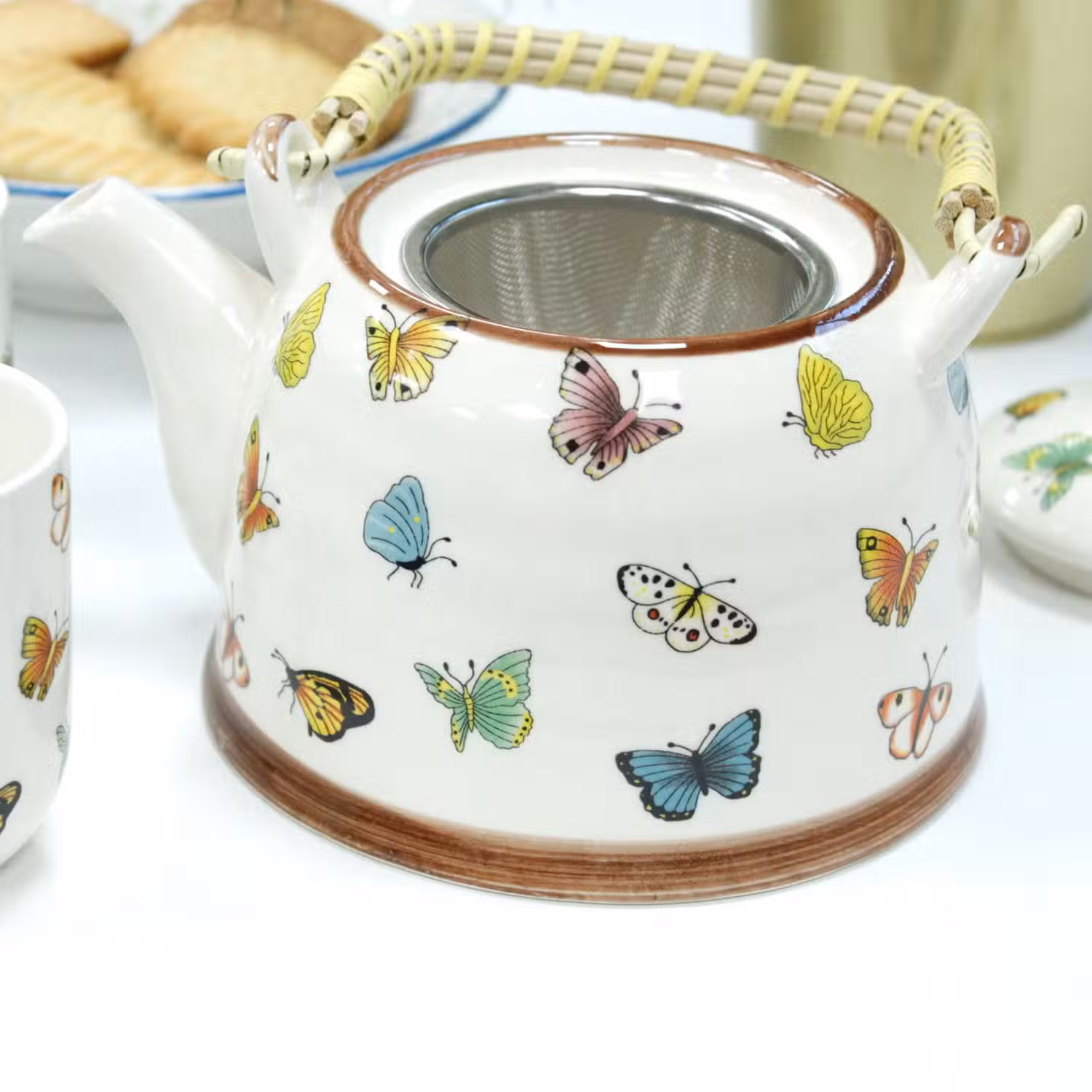 Conjunto de Chá Borboletas — Bule + 6 Chávenas - Image 3