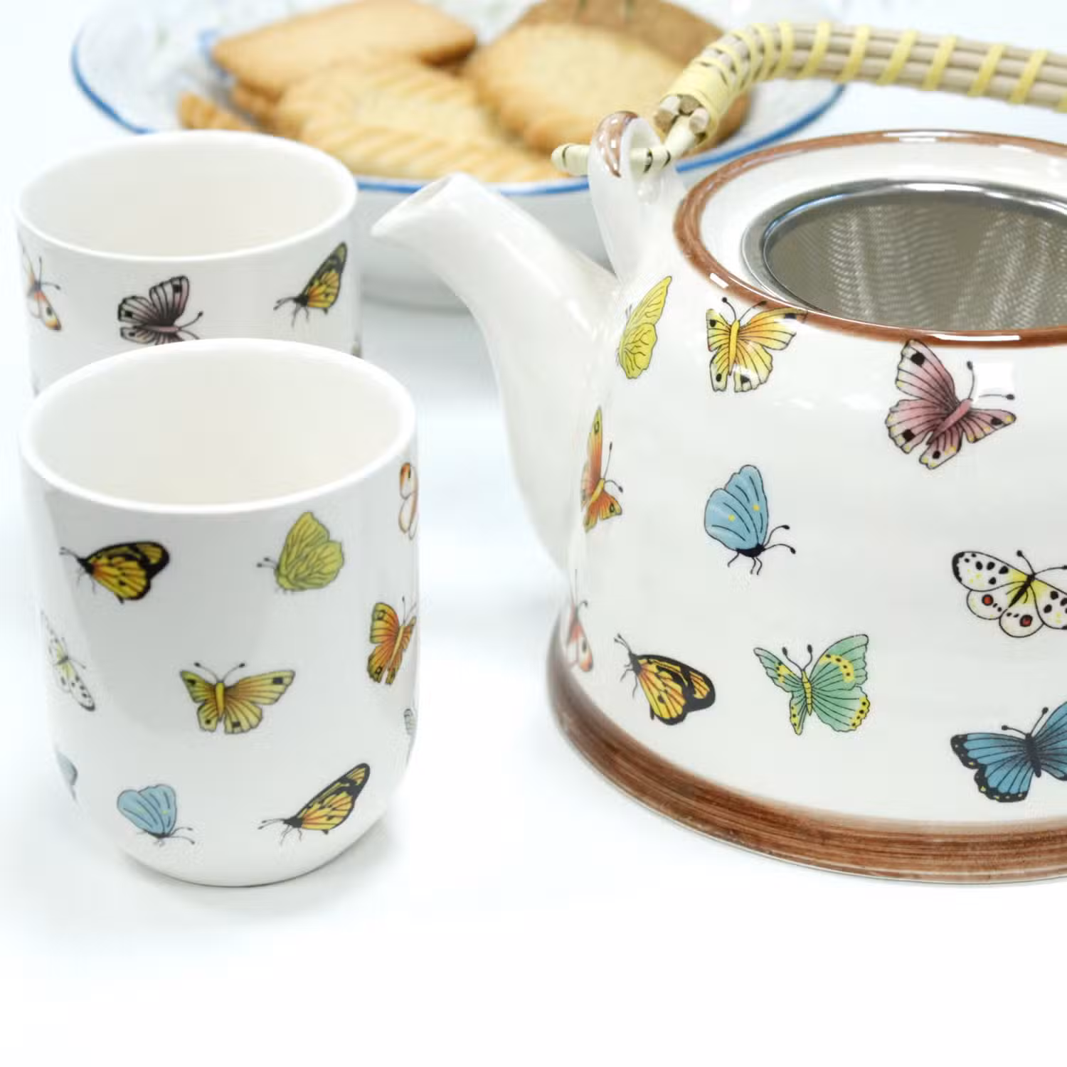 Conjunto de Chá Borboletas — Bule + 6 Chávenas - Image 2