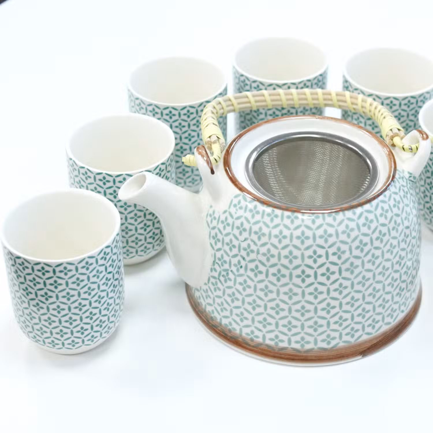 Conjunto de Chá Mosaico Verde — Bule + 6 Chávenas - Image 5